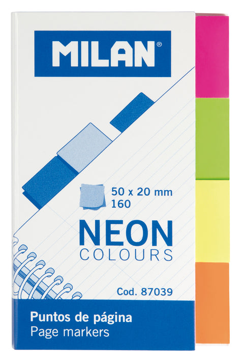 Bloc 160 puntos de página colores neón