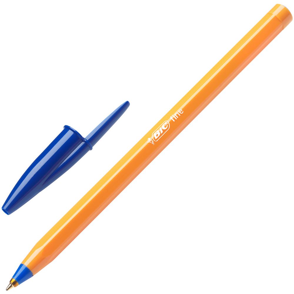 Boligrafo bic naranja fine original azul