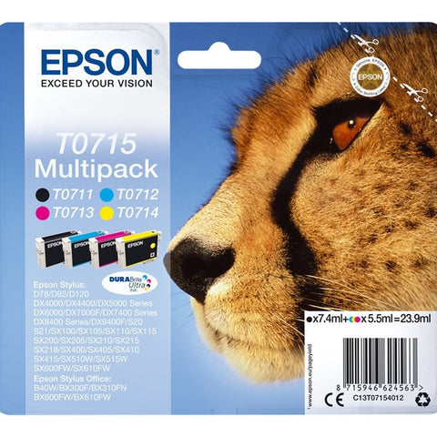 Cartucho EPSON T0715 Guepardo Pack 4 Colores