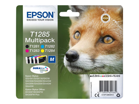 Cartucho EPSON T1285 Zorro Pack 4 Colores