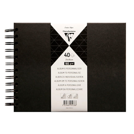 ÁLBUM PERSONALIZABLE HOJAS NEGRAS 21 X 16 CM