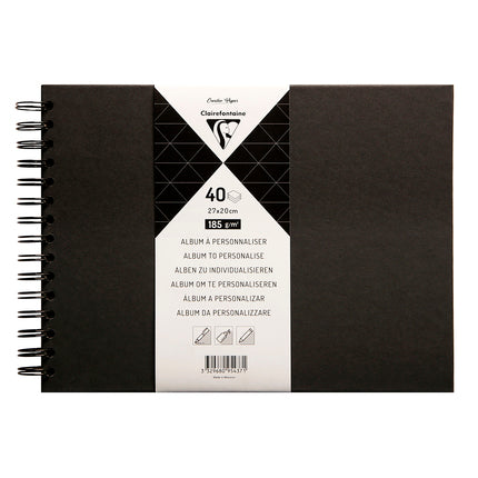 ÁLBUM PERSONALIZABLE HOJAS NEGRAS 27 X 20 CM