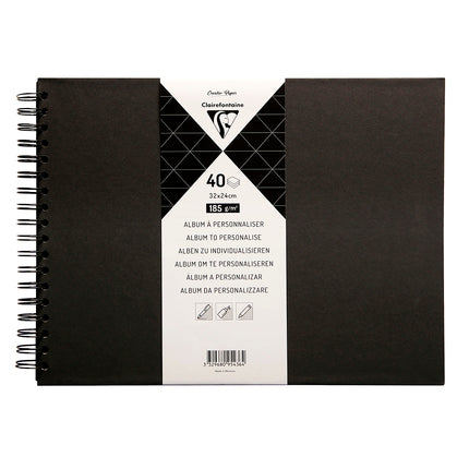 ÁLBUM PERSONALIZABLE HOJAS NEGRAS 32 X 24 CM