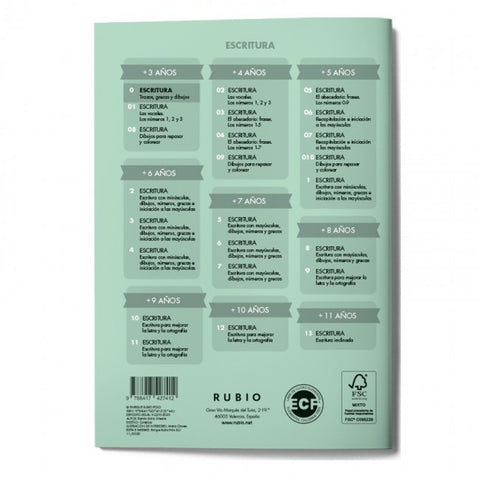 CUADERNO DE REPASO 08 ESCRITURA RUBIO