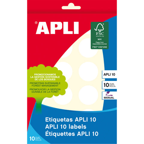 Etiquetas Apli 10 12,0 x 30,0 mm 10 hojas