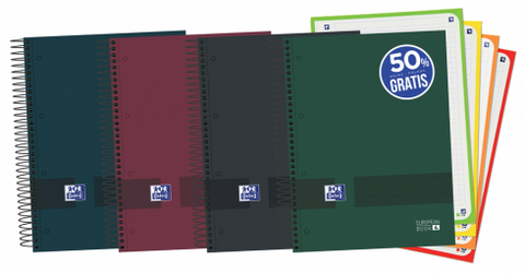 EUROPEANBOOK 4 MULTIASIGNATURA A5+ TAPA EXTRADURA MATE COLORES NEUTROS