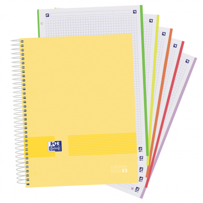 EUROPEANBOOK 5 MULTIASIGNATURA A4+ TAPA EXTRADURA MATE COLORES VIVOS