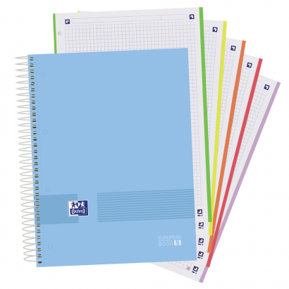 EUROPEANBOOK 5 MULTIASIGNATURA A4+ TAPA EXTRADURA MATE COLORES VIVOS