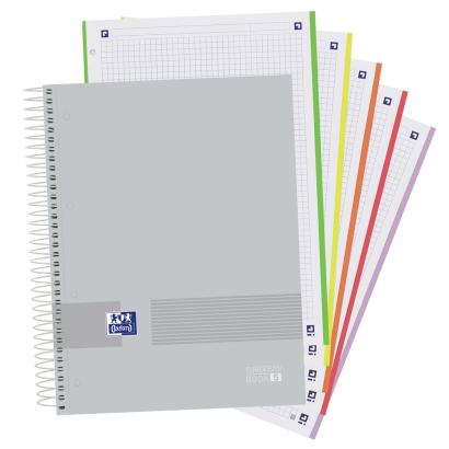 EUROPEANBOOK 5 MULTIASIGNATURA A4+ TAPA EXTRADURA MATE COLORES VIVOS