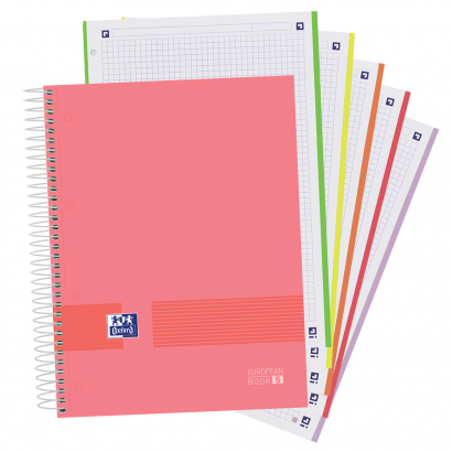 EUROPEANBOOK 5 MULTIASIGNATURA A4+ TAPA EXTRADURA MATE COLORES VIVOS