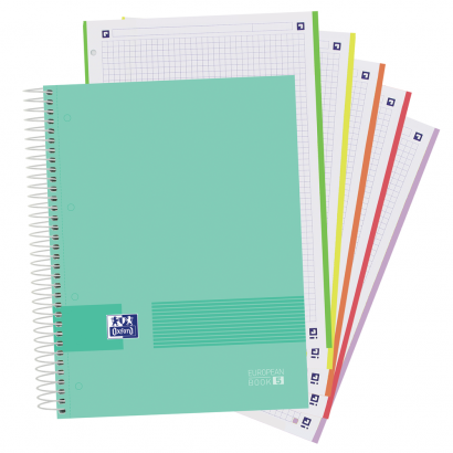 EUROPEANBOOK 5 MULTIASIGNATURA A4+ TAPA EXTRADURA MATE COLORES VIVOS