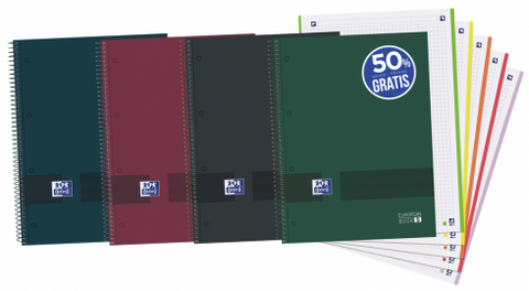 EUROPEANBOOK 5 MULTIASIGNATURA A4+ TAPA EXTRADURA MATE COLORES NEUTROS