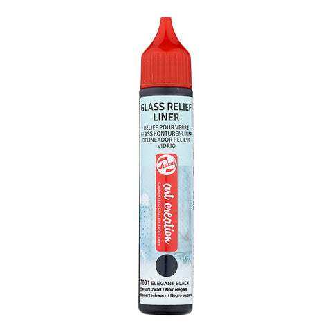 Delineador Relieve Vidrio Talens Negro Elegante