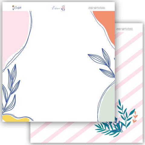 Bloc de 12 Papeles 12x12 Bikini