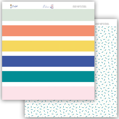 Bloc de 12 Papeles 12x12 Bikini
