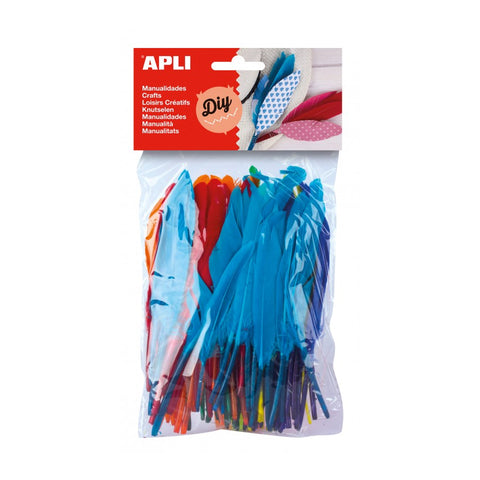 Plumas indio colores surtidos 100 u Apli