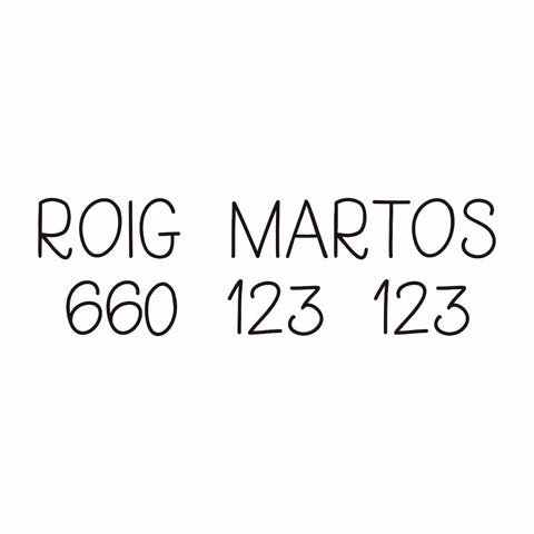 Sello para Ropa - Familia 1 I nº 19
