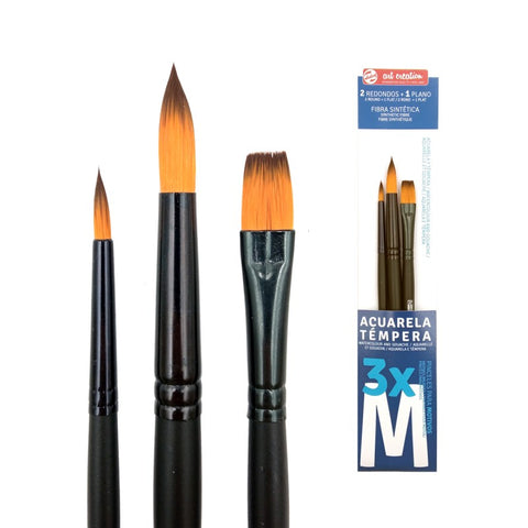 Set de 3 Pinceles especial Acuarela/Témpera - M Talens