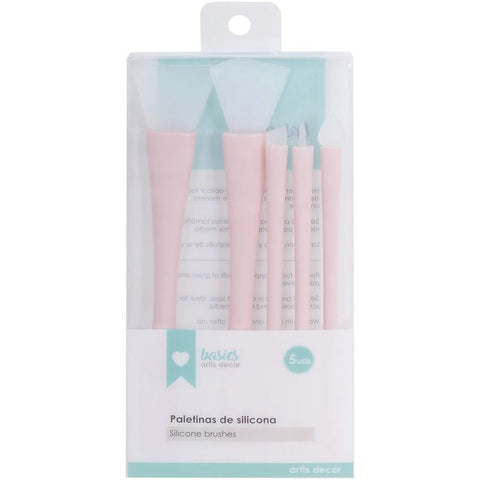 Set de 5 Paletinas de Silicona Rosa