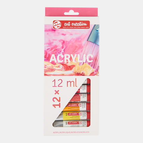 Set 12 tubos 12 ml de acrílico ArtCreation