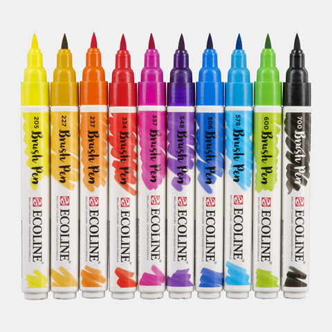 Rotuladores Ecoline Brush Pen Set 10 Colores