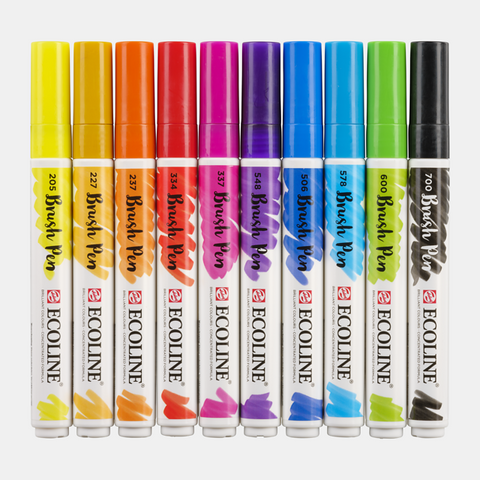Rotuladores Ecoline Brush Pen Set 10 Colores