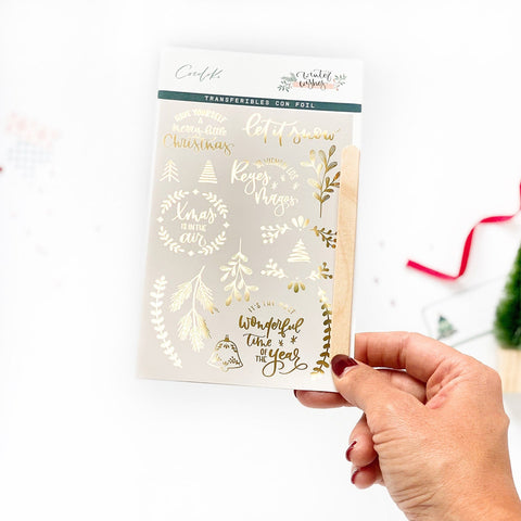 Transferibles Rub·On con Foil Winter Wishes