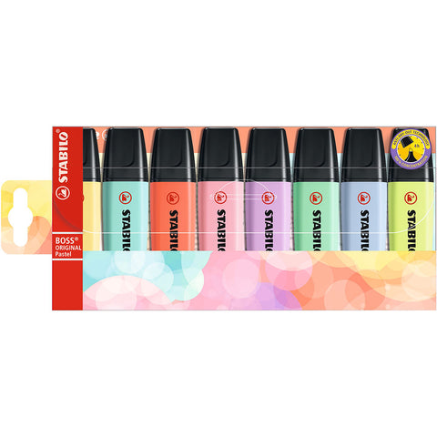 Fluorescente Boss Pastel Pack de 8 de Stabilo