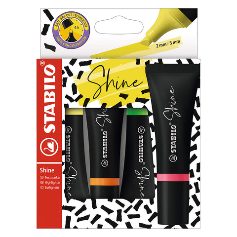 Fluorescente Shine Pack de 4 de Stabilo