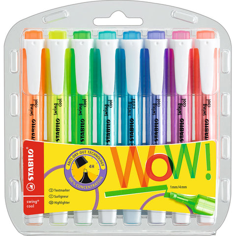 Fluorescente Swing Cool Pack de 8 de Stabilo