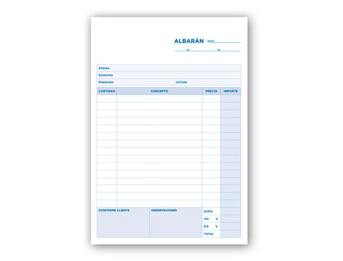 TALONARIO ALBARANES 4º DUPLO 50 HOJAS LIDERPAPEL