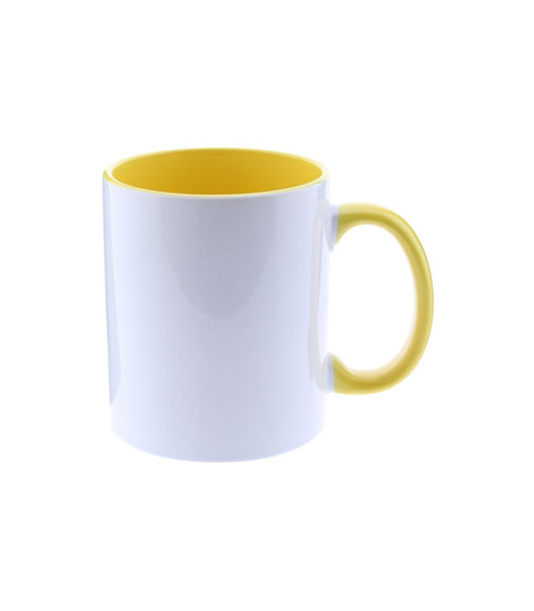 Taza Blanca Cerámica Colores Personalizada