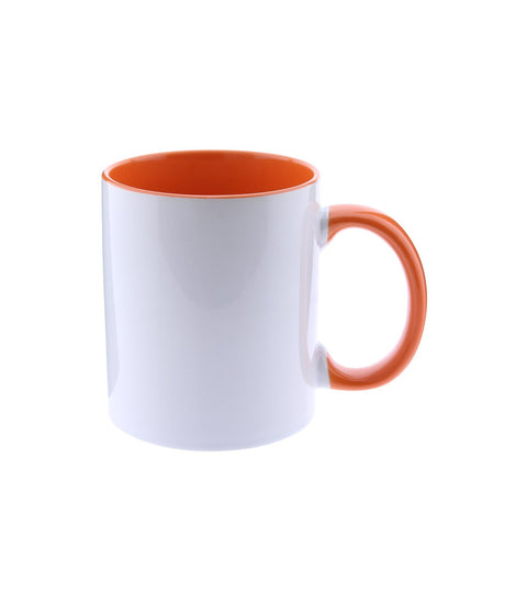 Taza Blanca Cerámica Colores Personalizada