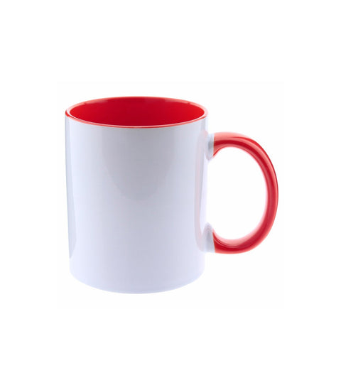 Taza Blanca Cerámica Colores Personalizada