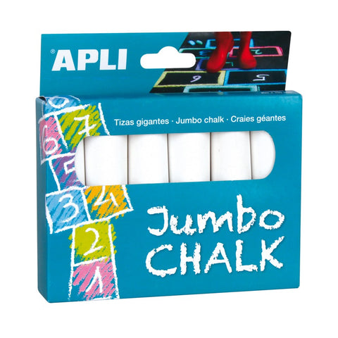 Tizas Jumbo Blancas APLI kids