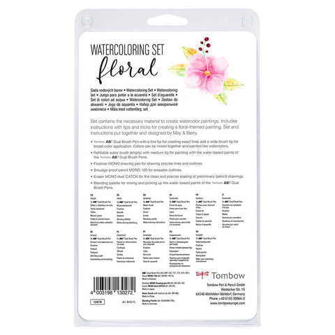 Set de Lettering Watercolor Floral de Tombow