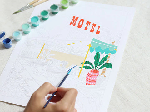 Kit pintar por números – Petit Pinceau – The Motel Pool