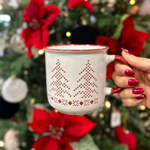 Taza porcelana Jersey Navideño 450 ml