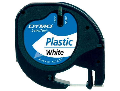 Cinta Dymo Letratag Plástico Blanco-Perla