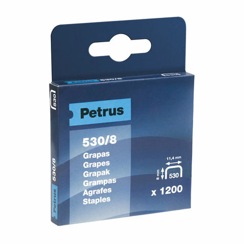 Grapas petrus nº 530/8 caja de 1200 unid.