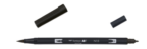 Rotulador ABT DUAL BRUSH Tombow - Black & Grey