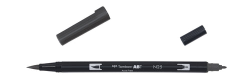 Rotulador ABT DUAL BRUSH Tombow - Black & Grey