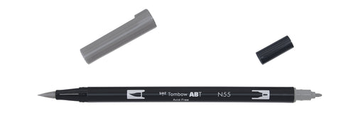 Rotulador ABT DUAL BRUSH Tombow - Black & Grey