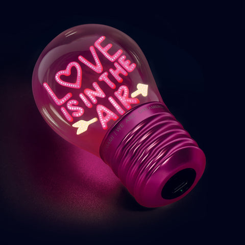 Lámpara Decorativa de Mesa en Forma de Bombilla - Love Is in the Air - Bulb Fiction