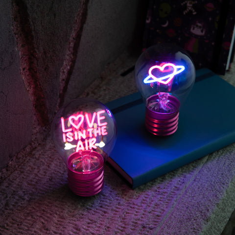 Lámpara Decorativa de Mesa en Forma de Bombilla - Love Is in the Air - Bulb Fiction