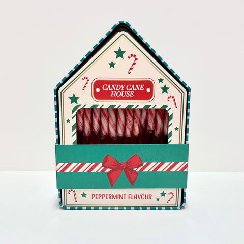 Casita Xmas con Bastones de Caramelo