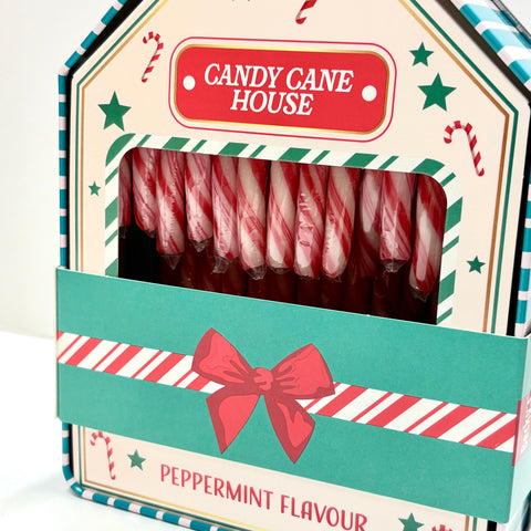 Casita Xmas con Bastones de Caramelo