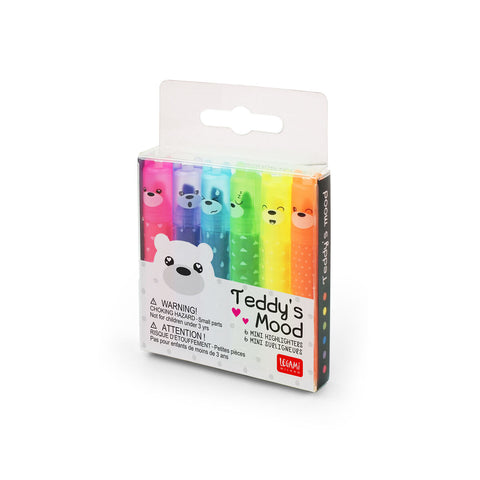 Set de 6 mini subrayadores - Teddy's Mood