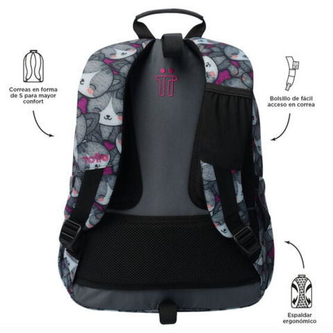 Mochila Acuareles - Kitten Rose Totto