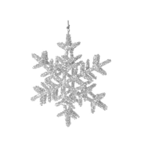 Adorno para árbol Estrella Plateada